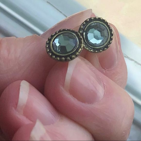 3 pair pierced earrings, evil eye, feather, crystal - Picture 2 of 9